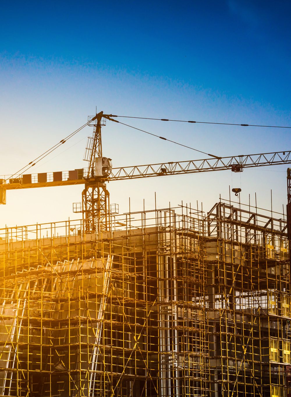 Crane on a construction site
