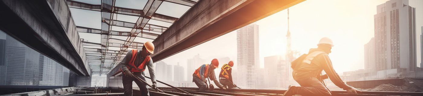 Workers on scaffolding