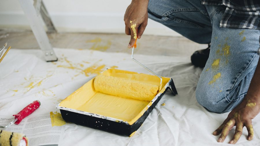 Painter at work
